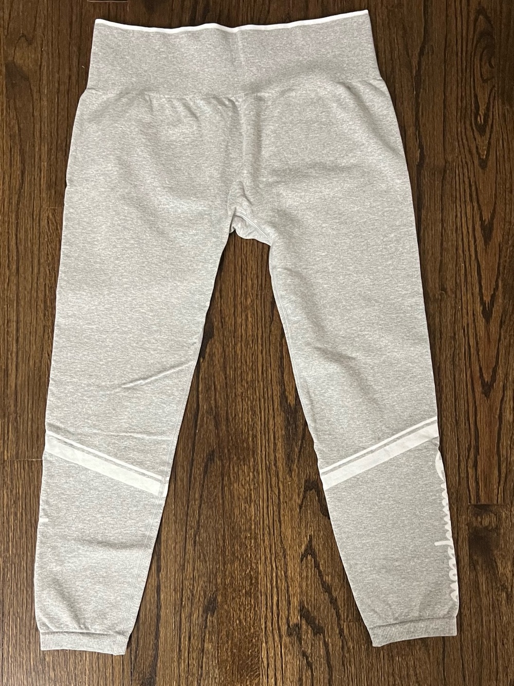 Champion Heather Gray Girls' Leggings with Subtle Stripe